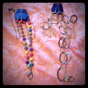 Paparazzi dressy lanyards with matching earrings.